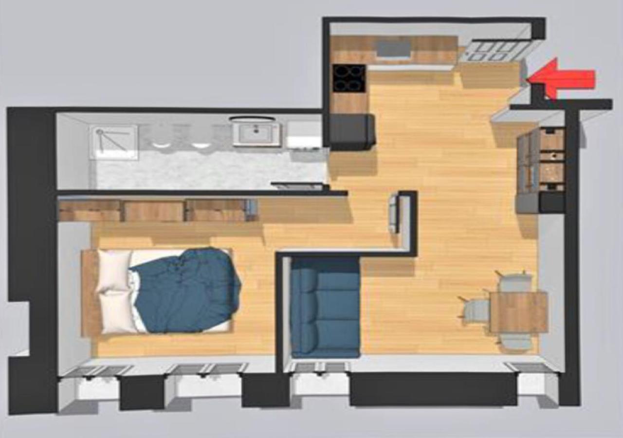 Apartment mit 1 Schlafzimmer