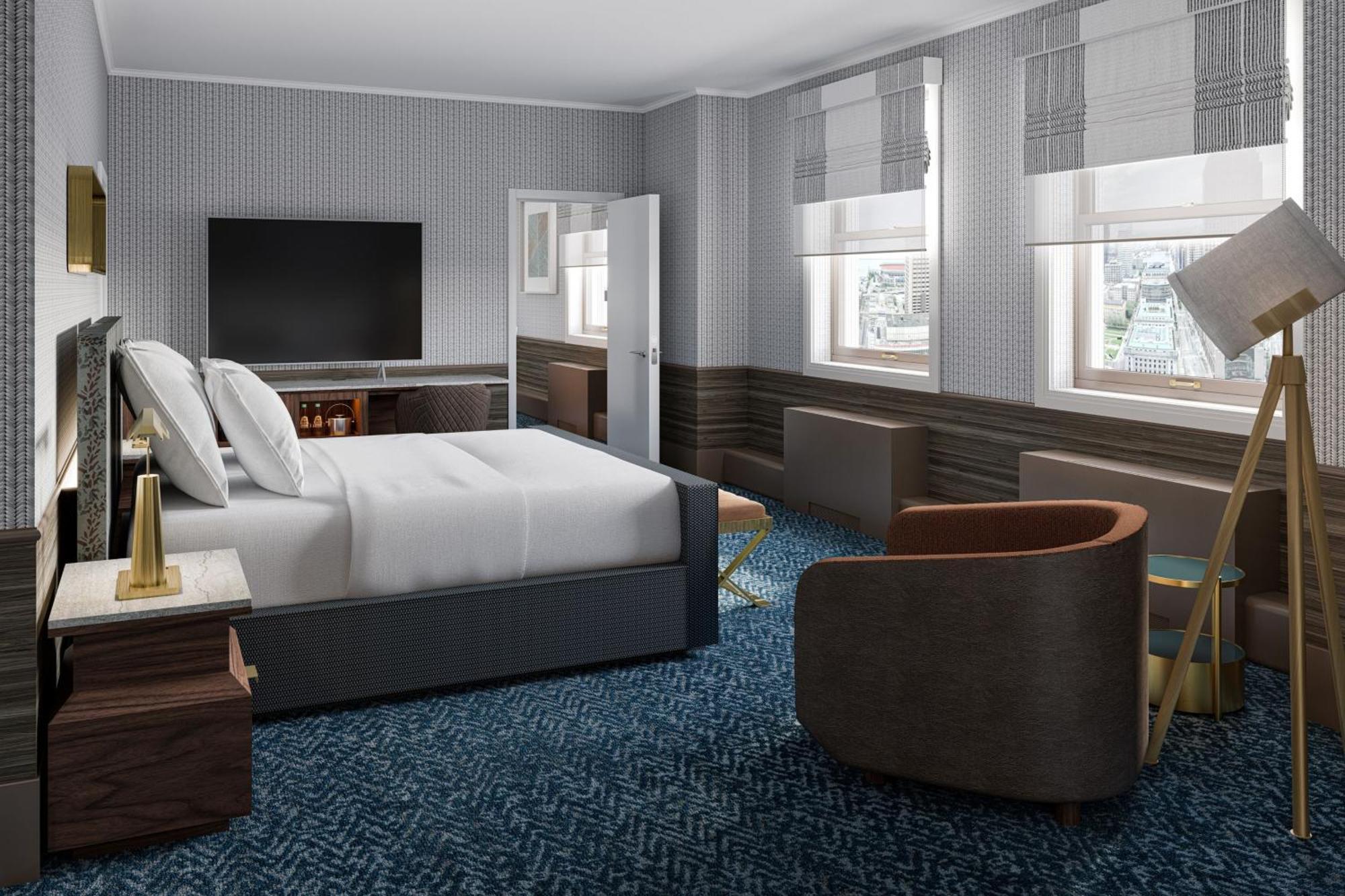 One-Bedroom Queen Suite with Two Queen and One Sofa Bed - City View