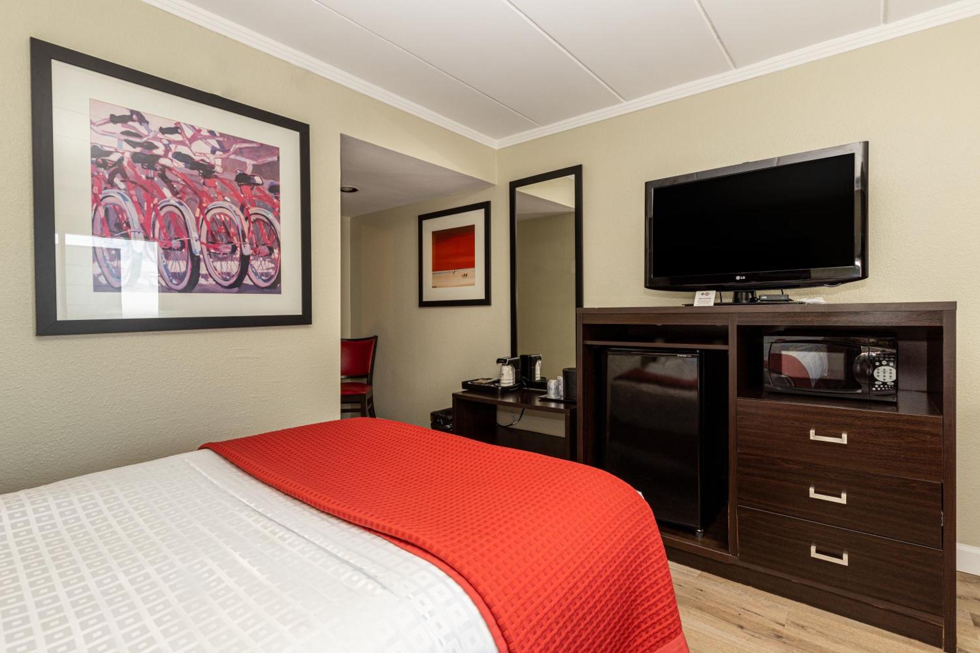 Room Two Double Beds Partial Ocean View
