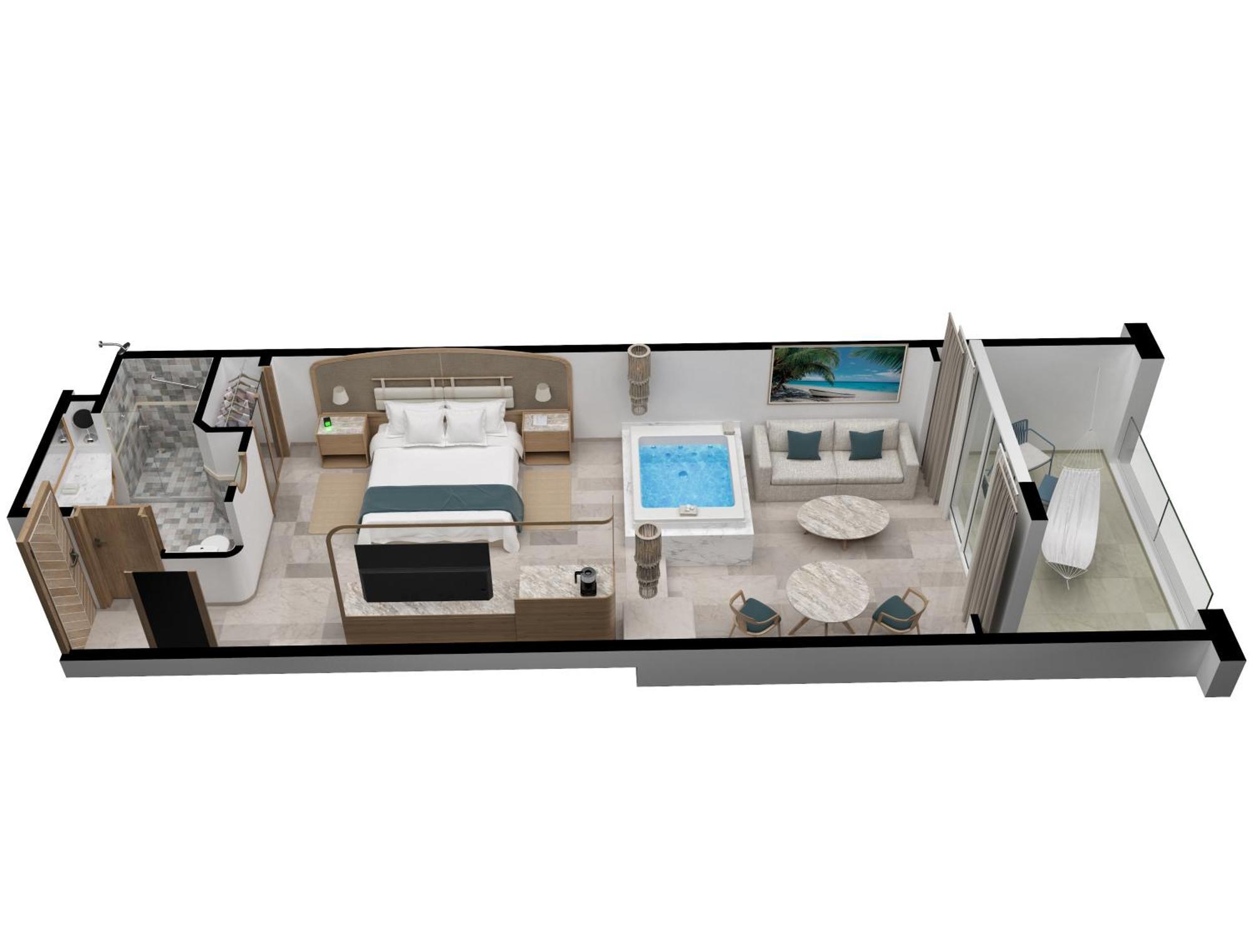 Superior Honeymoon Suite am Meer – Kingsize-Bett