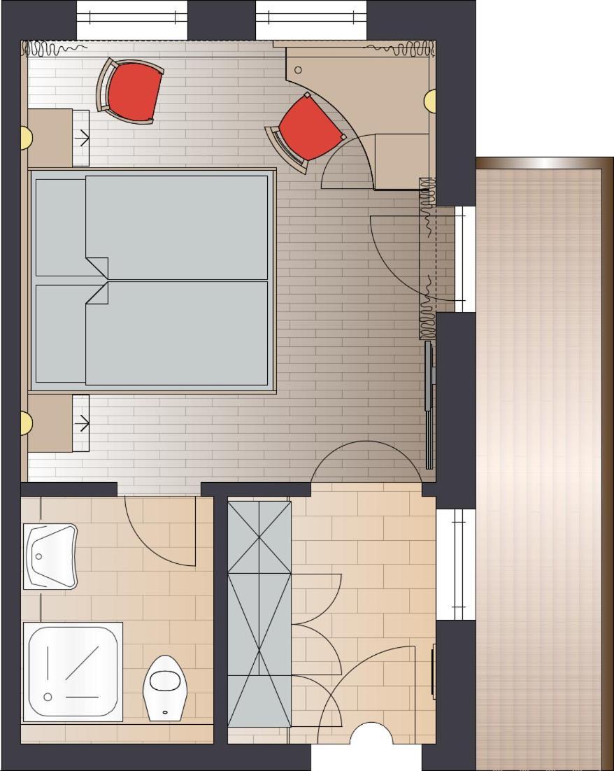 Doppelzimmer mit Balkon