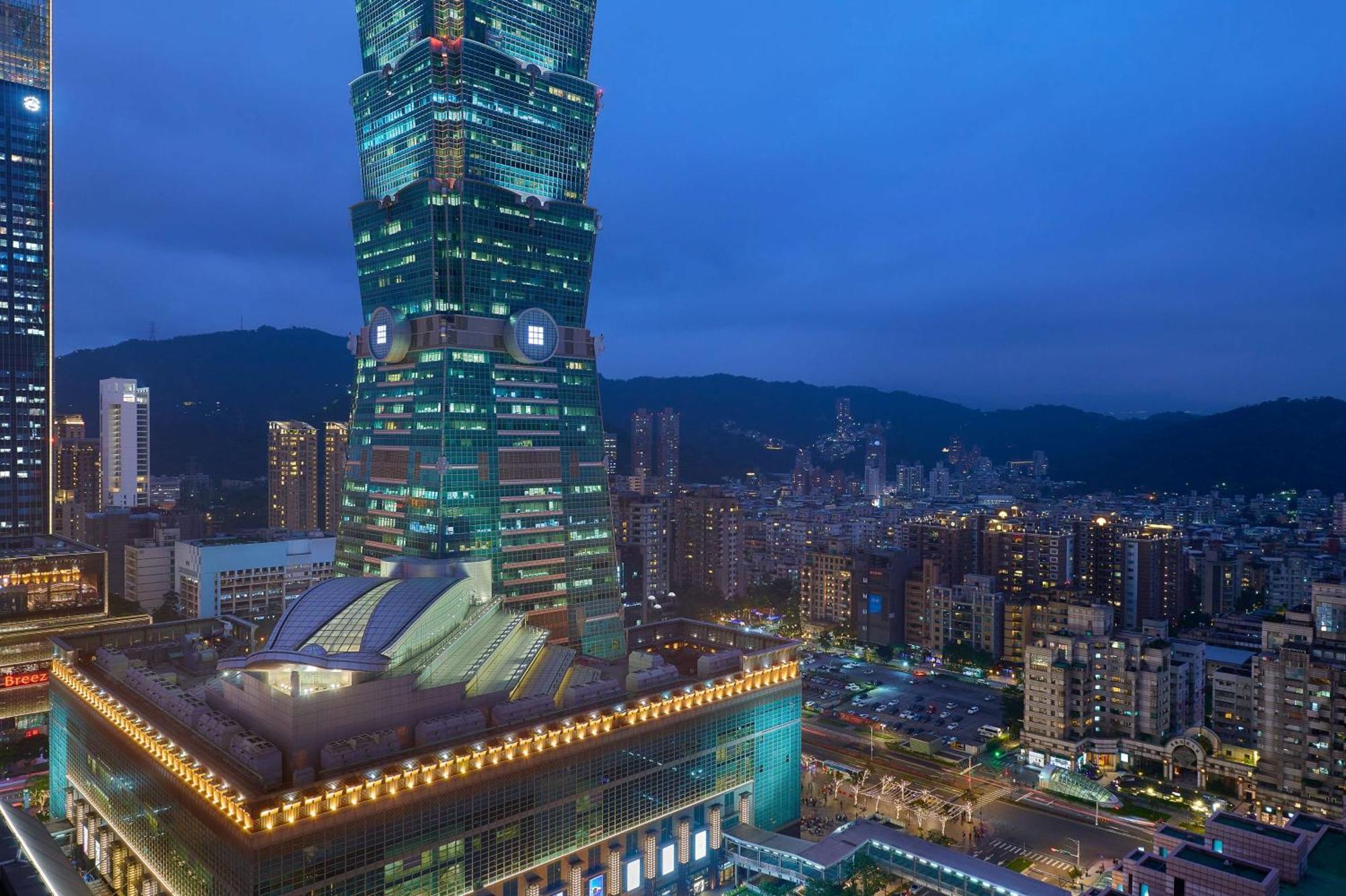 Premium Studio met 2 Aparte Bedden en Uitzicht op Taipei 101 - Toegang tot de Club