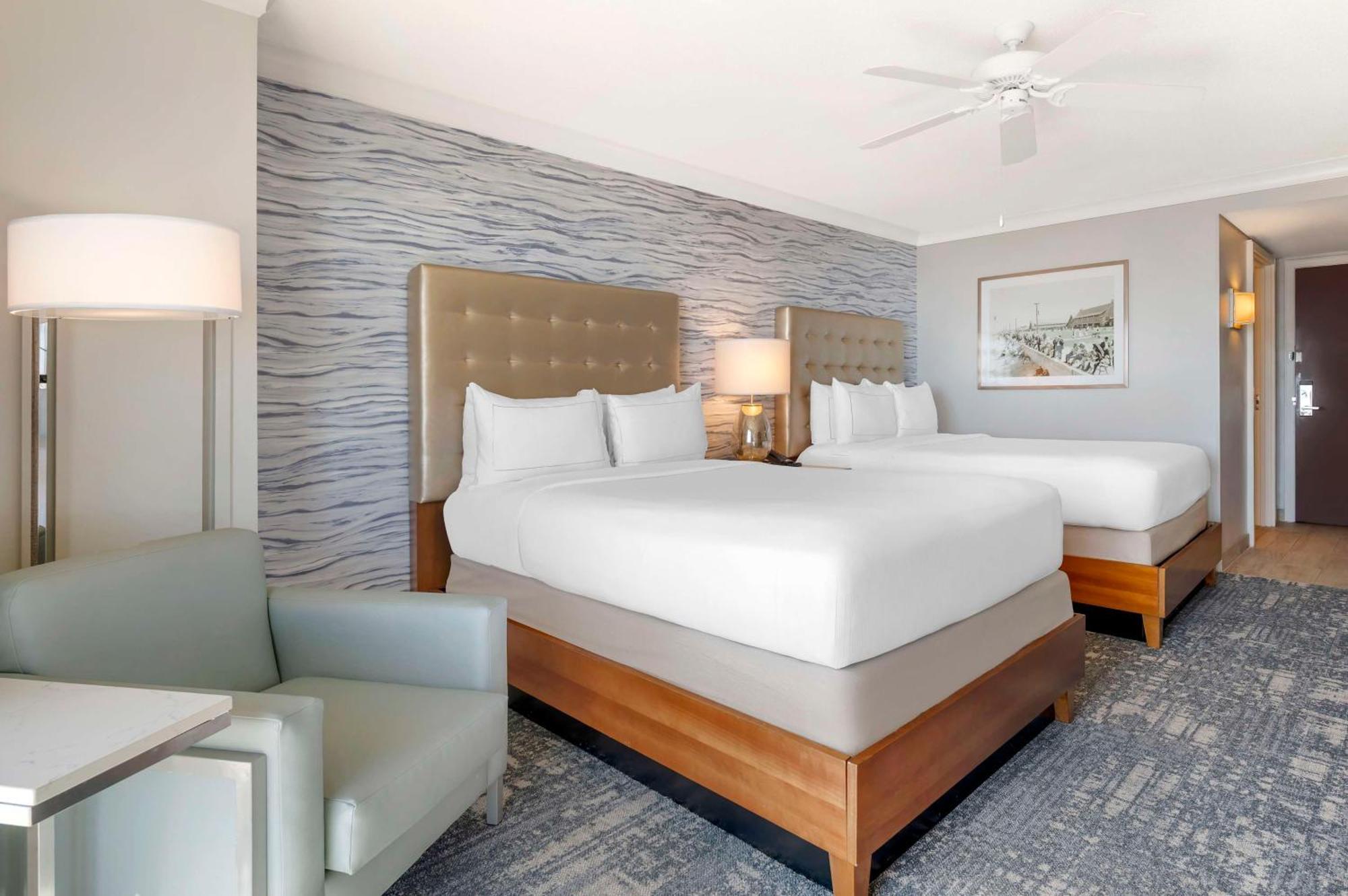Superior Room Two Double Beds Balcony Partial Ocean View