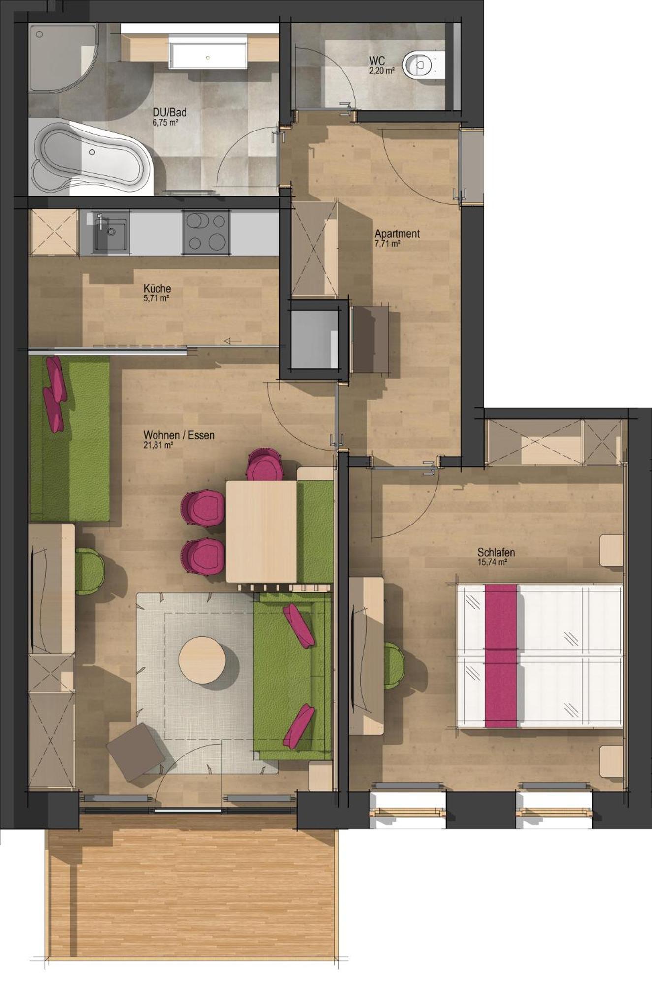 One-Bedroom Apartment with Balcony,1681723617:JPEG
