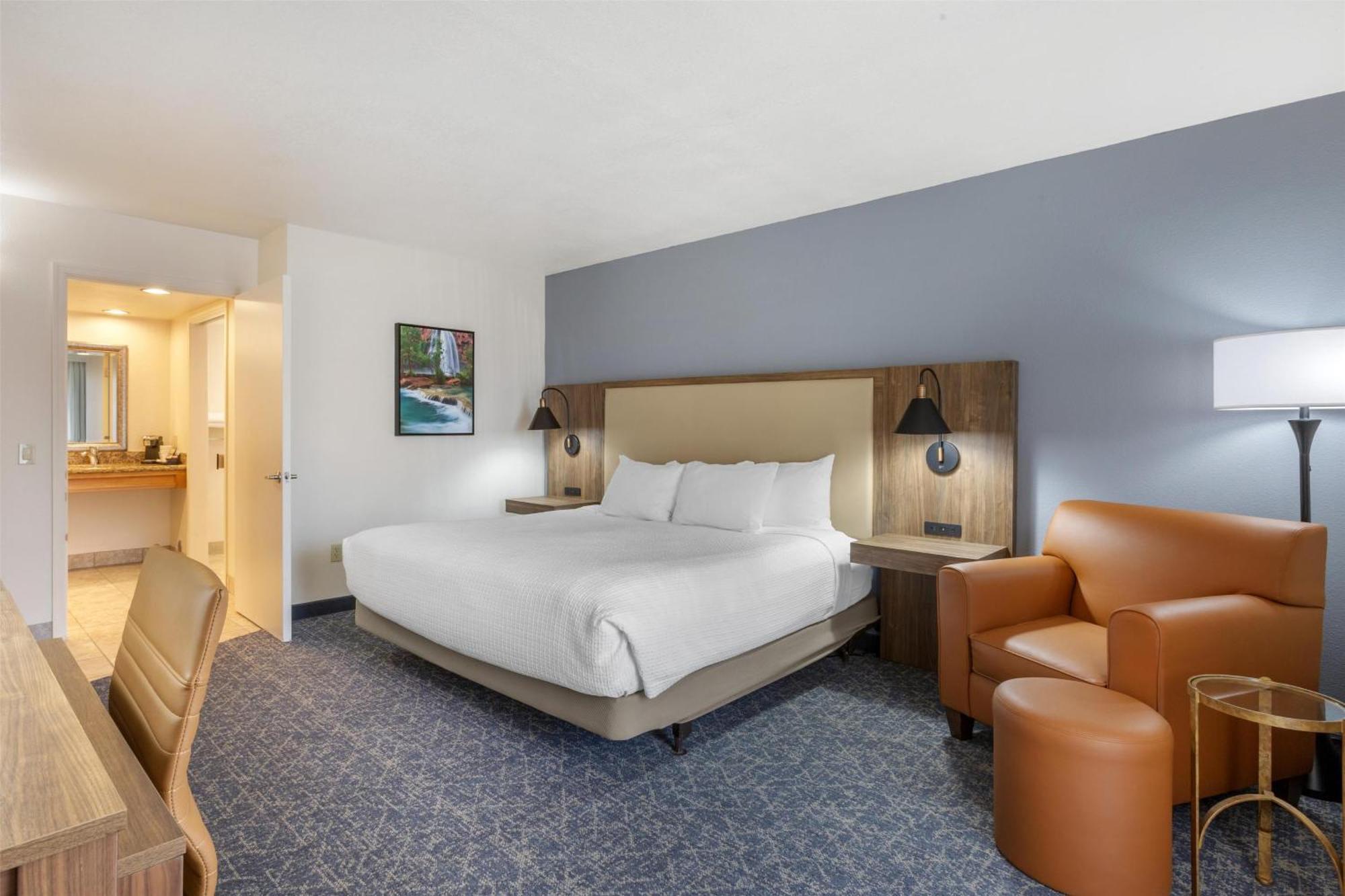 Chambre Lit King-Size avec Douche Accessible en Fauteuil Roulant - Adaptée aux Personnes à Mobilité Réduite - Non-Fumeurs