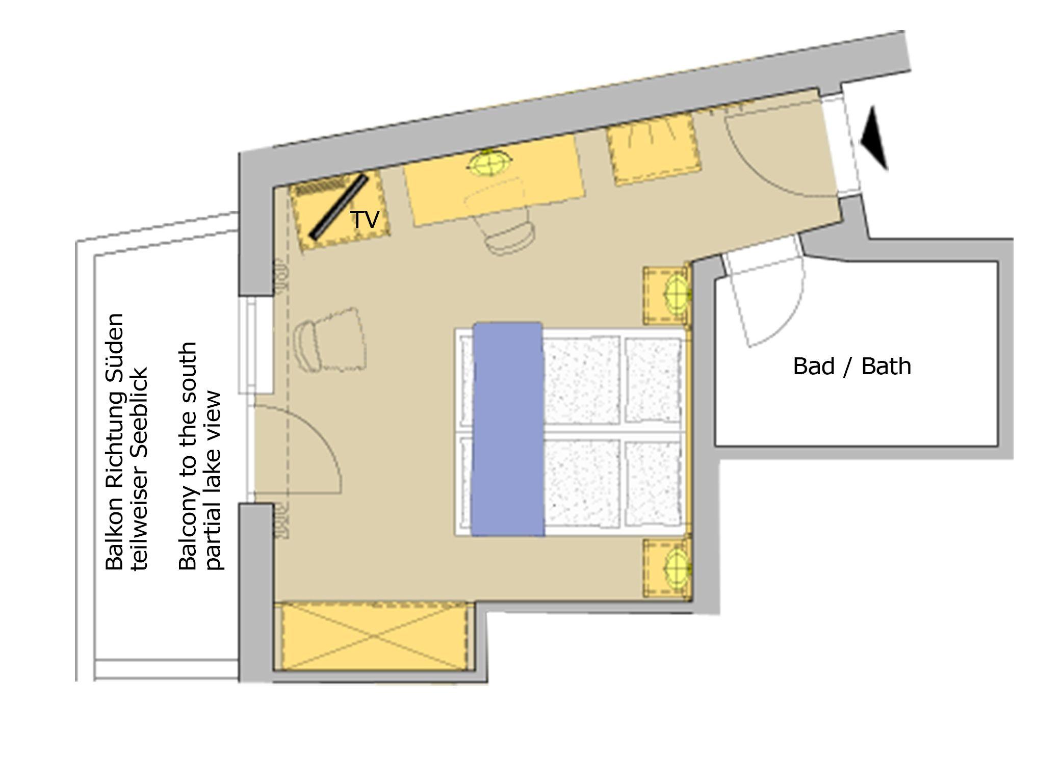 Doppelzimmer mit Balkon