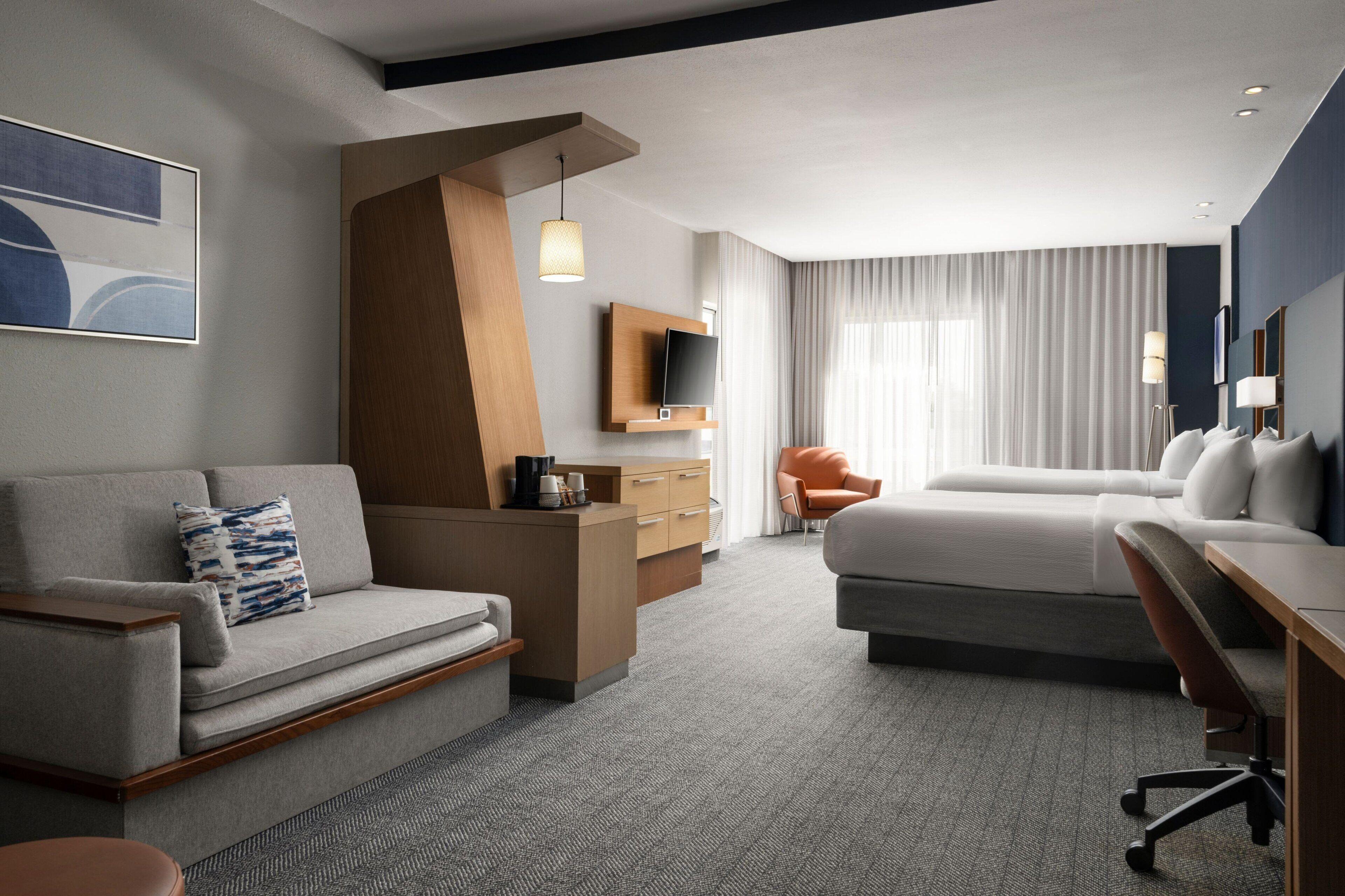 Larger Studio with Two Queen Beds and Sofa Bed