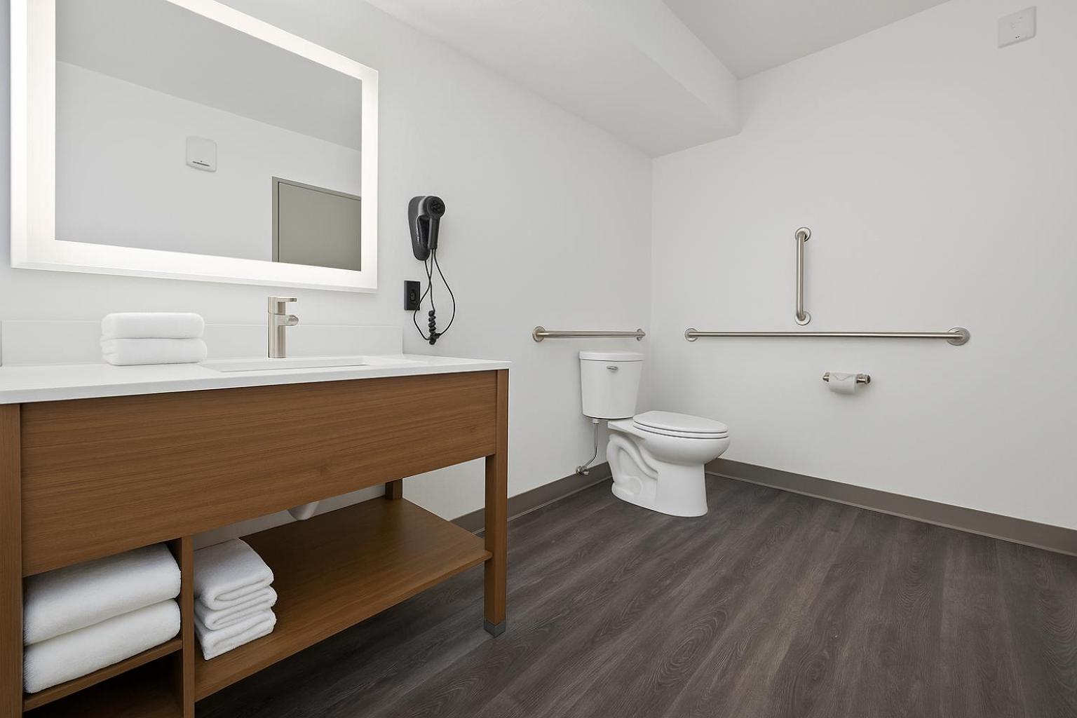 Double Room with Two Double Beds and Roll-in Shower - Mobility Access/Non-Smoking