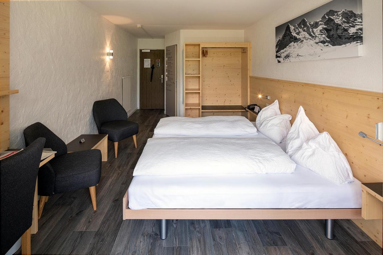 Double Room with Balcony and Eiger View (Top Floors)