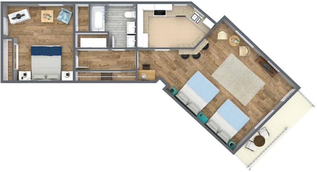Three Queen Bed Suite with Kitchen