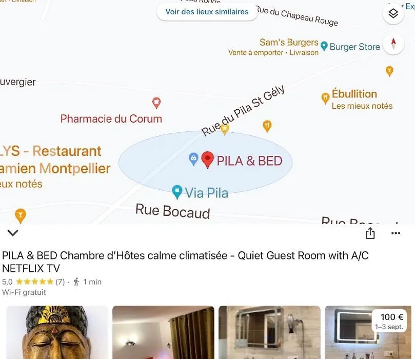 Pila & Bed Montpellier Centre Corum Comedie - Chambre Calme Climatisee - Quiet Air-Conditioned Room-1