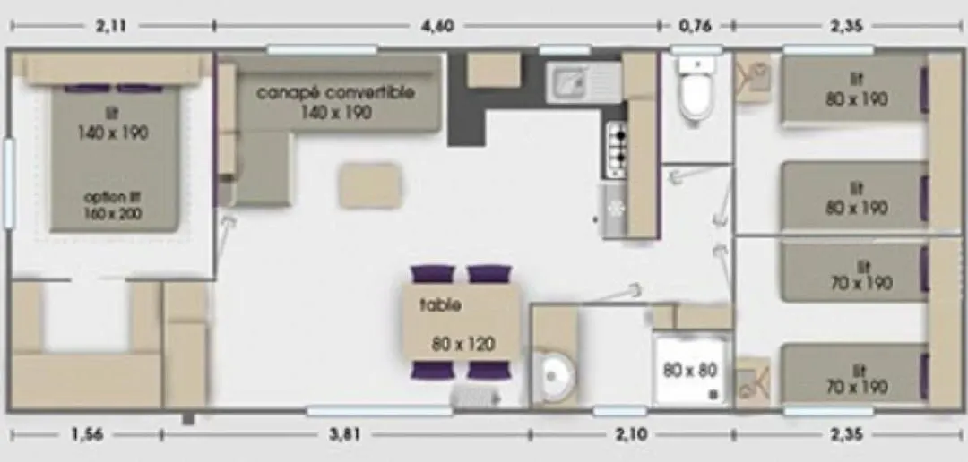 Mobil Home 8 Personnes Village Vacance Siblu 4*-1