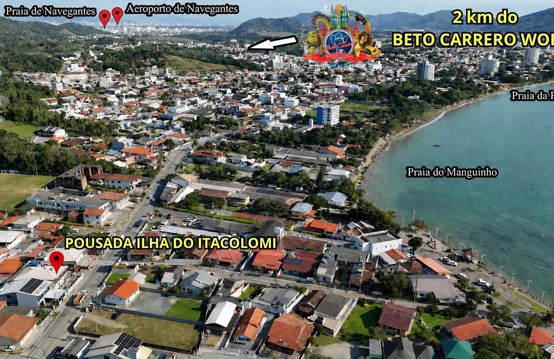 Pousada Com Piscina Perto do Beto Carrero 50 Metros Praia do Trapiche Melhor Localização de Penha-1