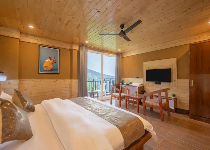 The Charvi Resort I Wooden Rooms With Pvt Balconies L Vacations I Conference I Mice I Family Events I Open Air Terrace I Sky Bonfire I Kufri Shimla By Exotic Stays